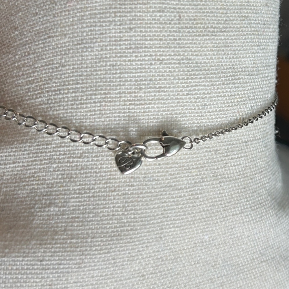 Brighton Marrakesh Mesa Necklace Tassel Turquoise Hue Silver Plated Etched Bar - Picture 7 of 15